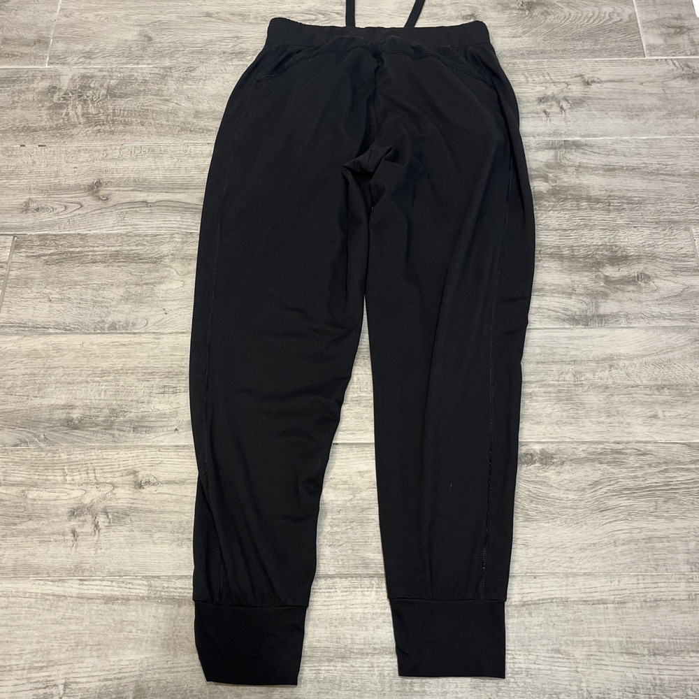 VIVELY Black Joggers Pants Womens Size S Drawstring Zip Pockets Athleisure - Picture 4 of 7
